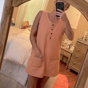 Peach denim dress L